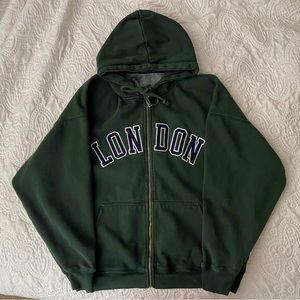 Brandy Melville Christy London Green Hoodie